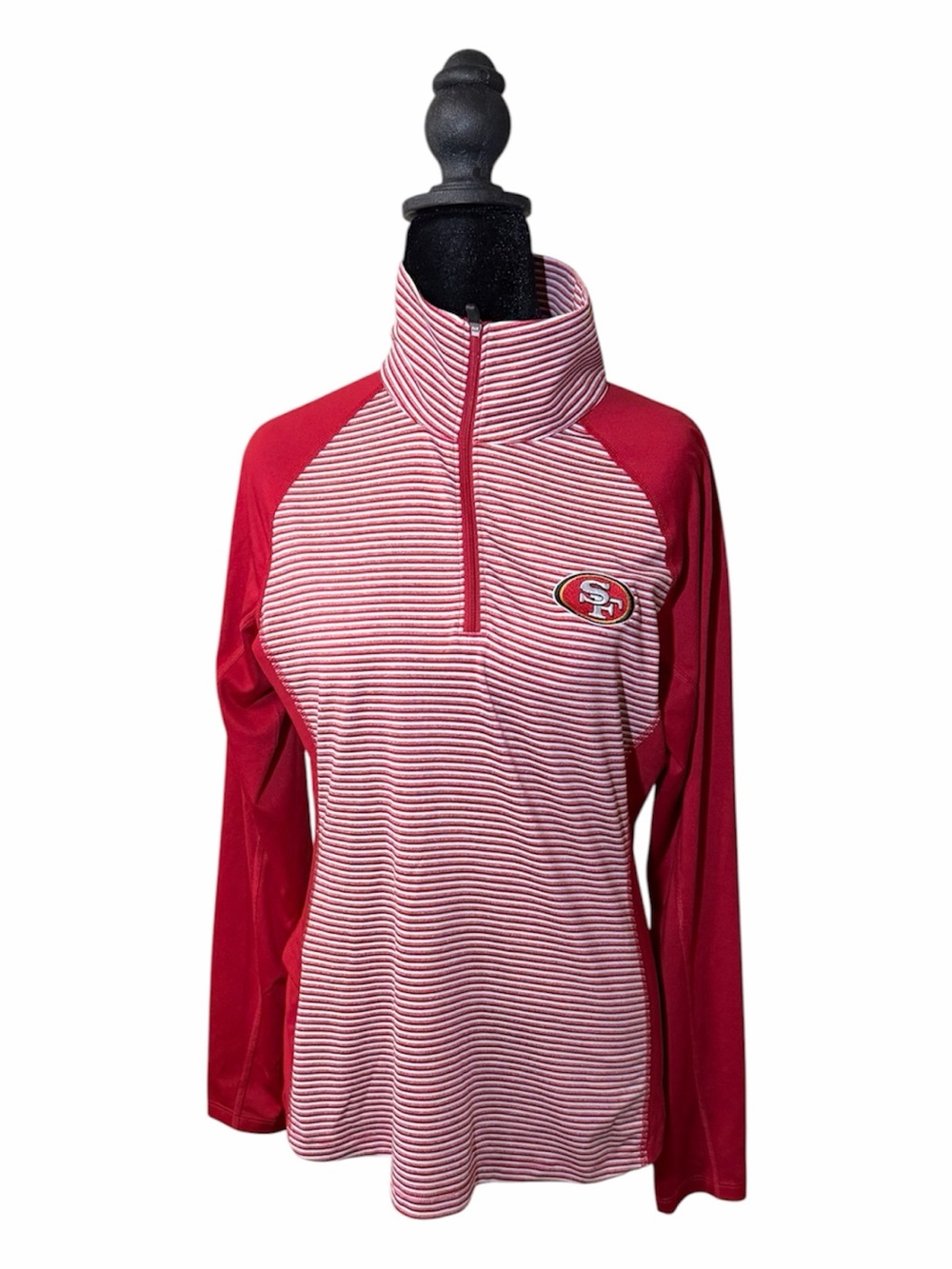 Cutter & Buck 49ers Women's Striped Half Zip Pullover